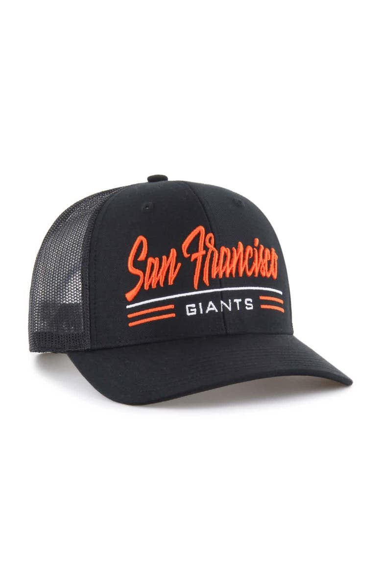 '47 Men's '47 Black San Francisco Giants Garner Trucker Adjustable Hat, Alternate, color, Black