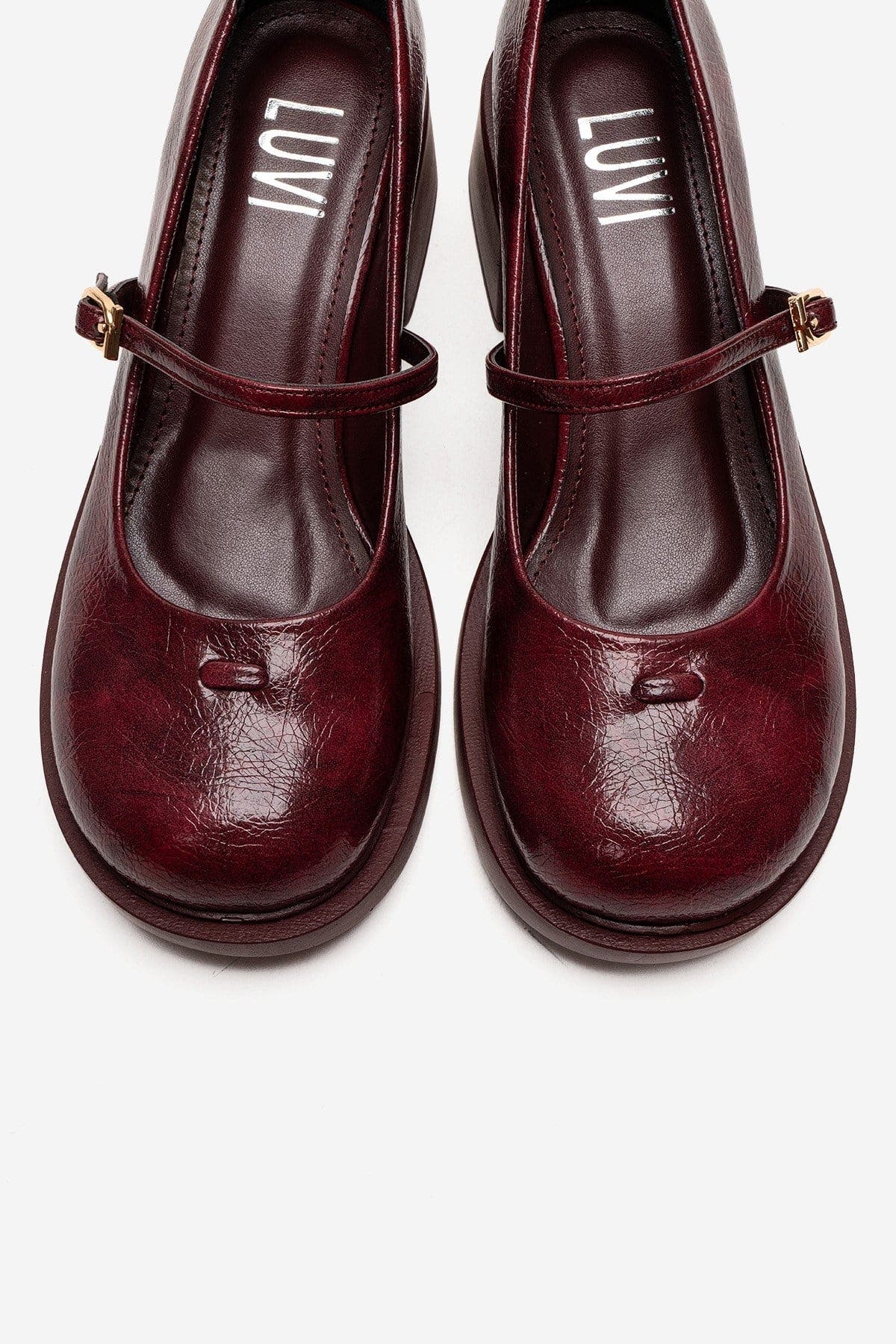 Luanda Block Heel Mary Jane Shoes, Alternate, color, Burgundy