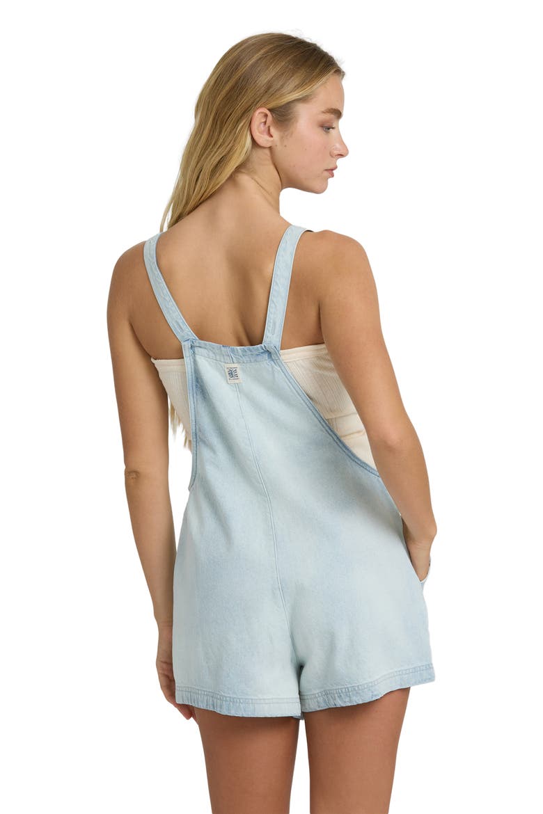 Beach Crush Denim Shortalls, Alternate, color, BLUE MIST