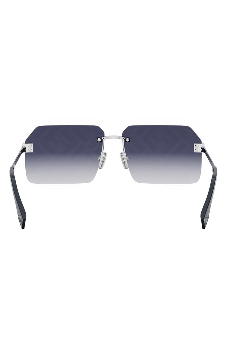 Fendi Sky 59mm Rimless Gradient Geometric Sunglasses, Alternate, color,