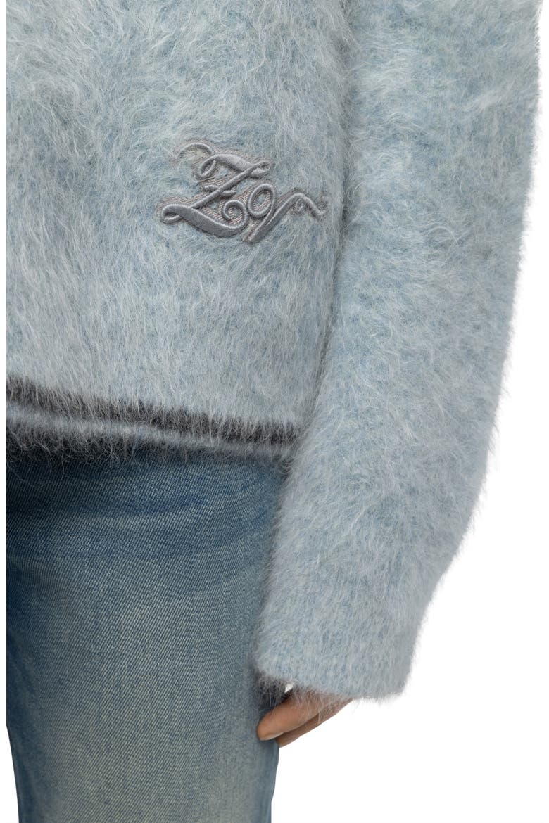 Markuz Logo Embroidery Sweater, Alternate, color, FROZEN