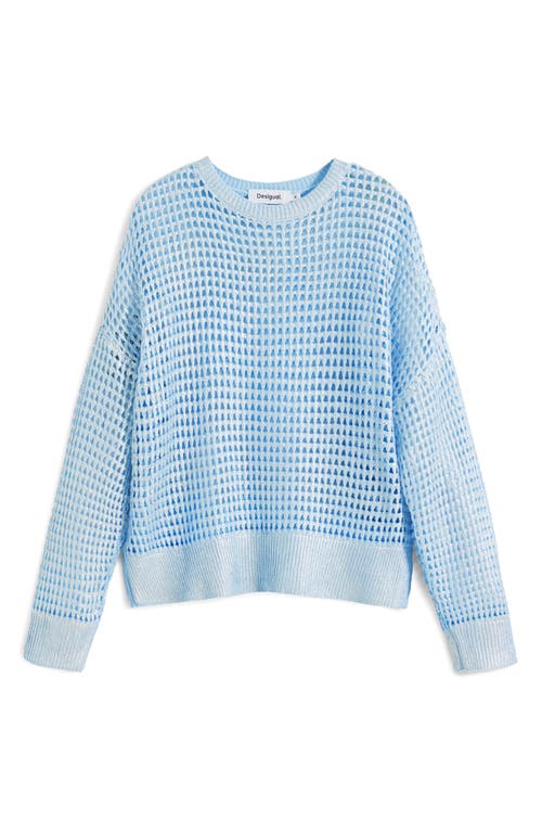 Desigual Thin Guage Sweater In Blue