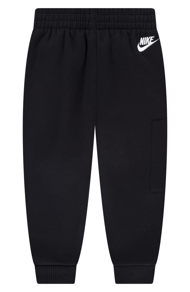 Nike Kids' Bouclé Trim Graphic Joggers, Alternate, color, Black