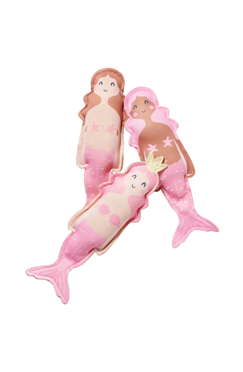 Sunnylife Dive Buddies Ocean Treasure Rose 3Pk, Mermaid Pool Toys, Kids 6+, Alternate, color, 