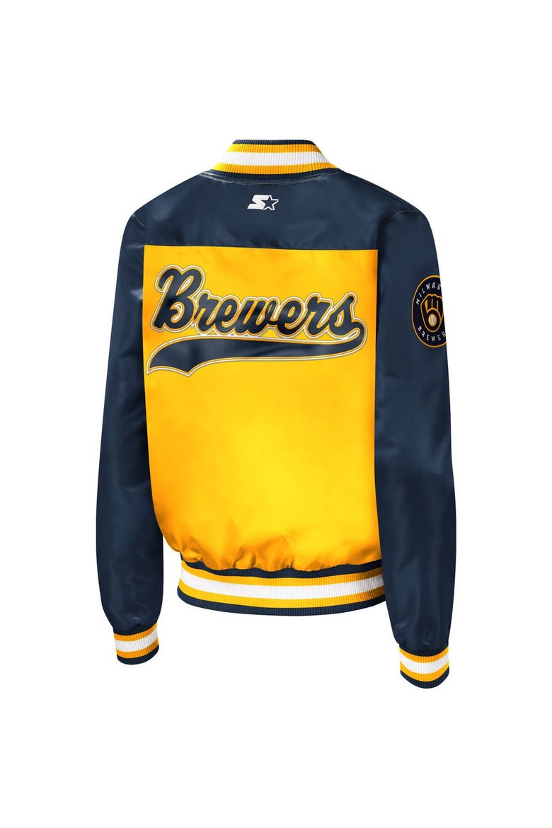 Women's Starter Gold Milwaukee Brewers The Legend Full-Snap Jacket, Alternate, color, Gold