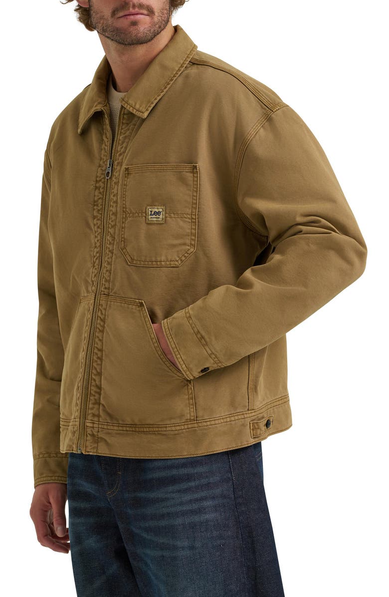 Lee 91W Quilt Lined Cotton Canvas Workwear Jacket, Alternate, color, Dark Khaki
