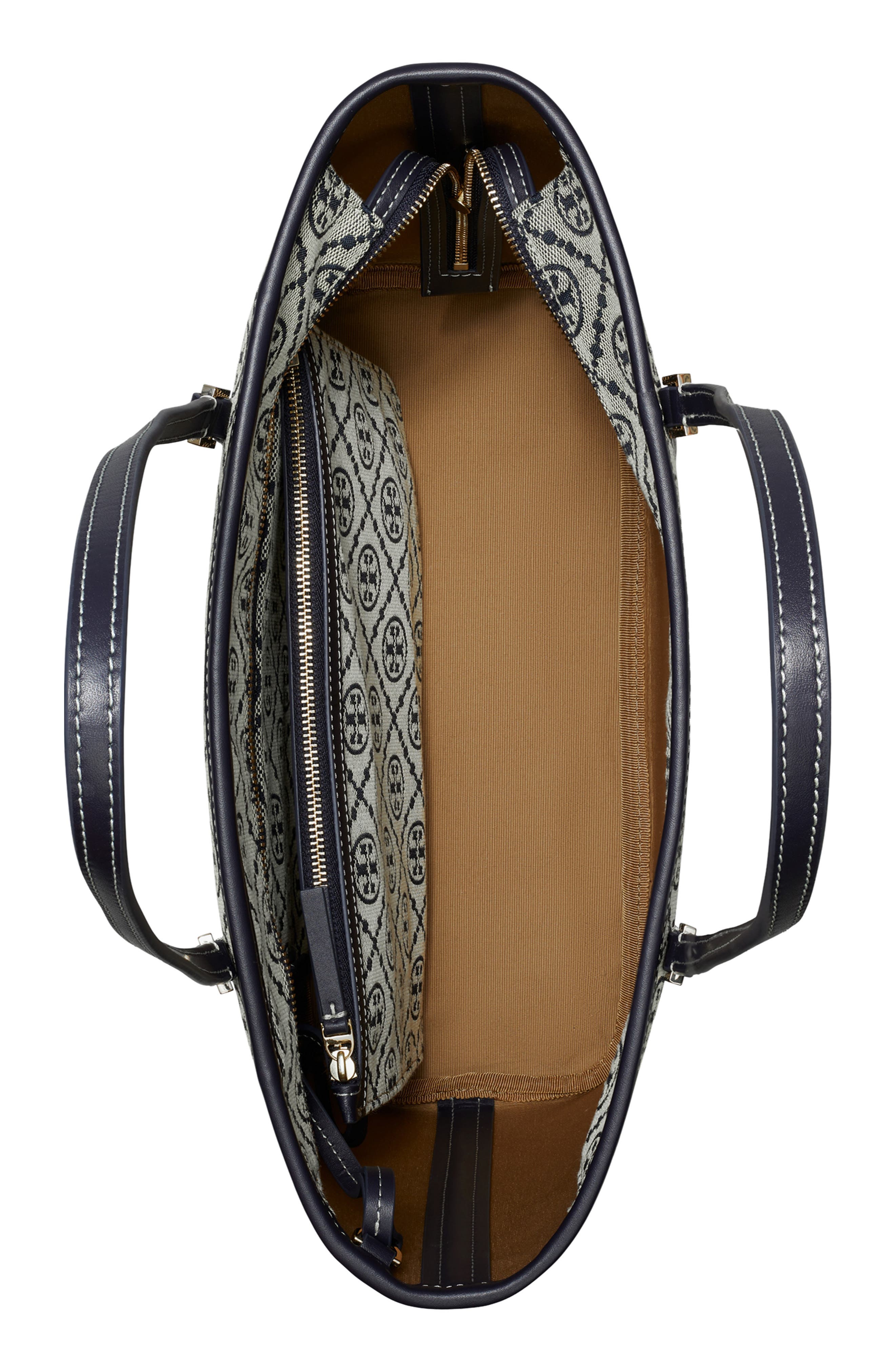 Tory Burch Small T Monogram Jacquard Tote, Alternate, color, 