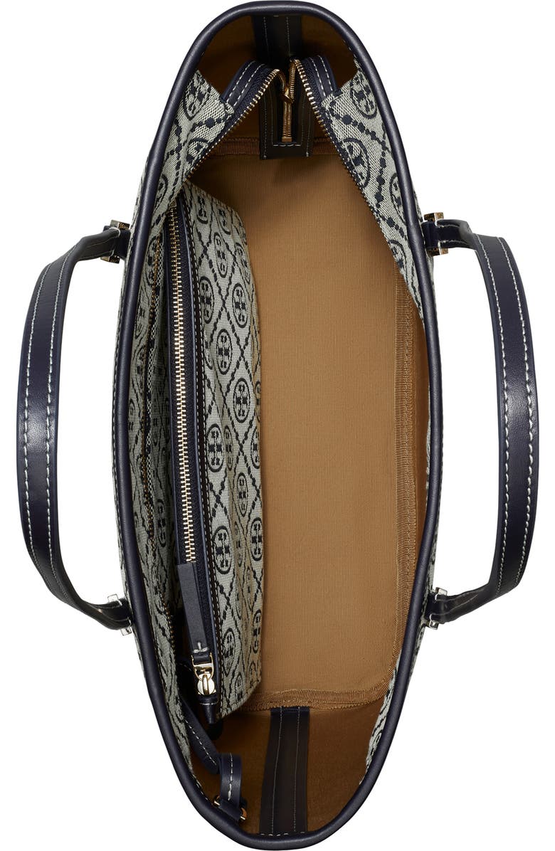 Tory Burch Small T Monogram Jacquard Tote, Alternate, color,