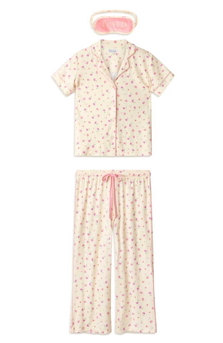 PJ Salvage For the Mamas Pajamas with Face Mask, Alternate, color, Butter