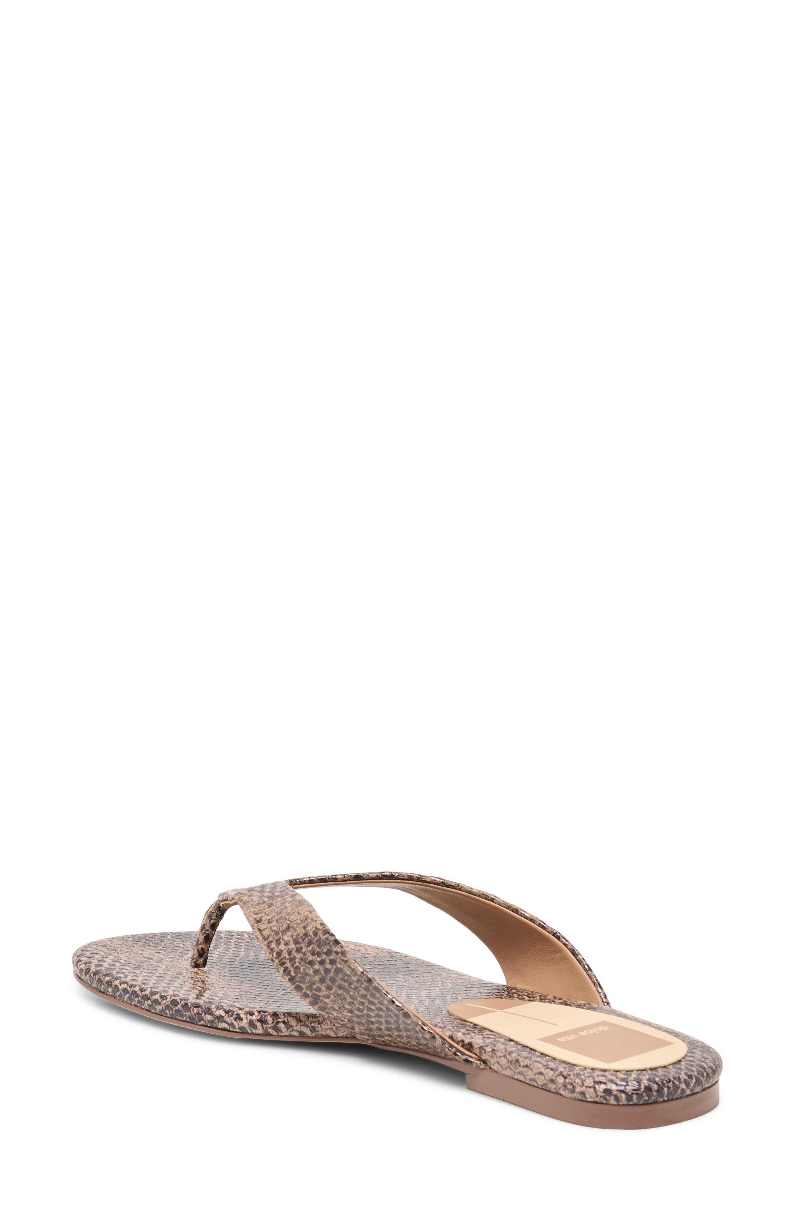 Linnet Flip Flop, Alternate, color, SNAKE/TAN EMBOSSED LEATHER