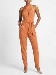 RACHEL Rachel Roy Ester Sleeveless Belted Jumpsuit