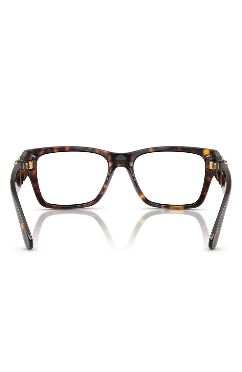 Versace 55mm Pillow Optical Glasses, Alternate, color, Havana