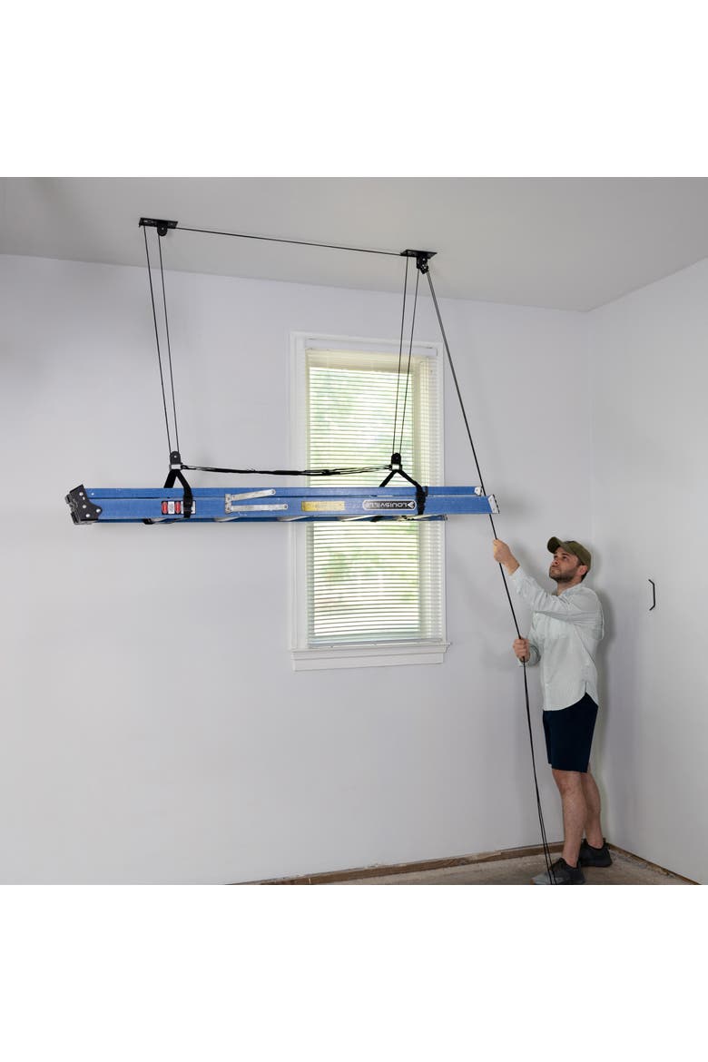 Ladder Hoist -Holds up to 150 lbs -Up to 14' Lift, Alternate, color, Black