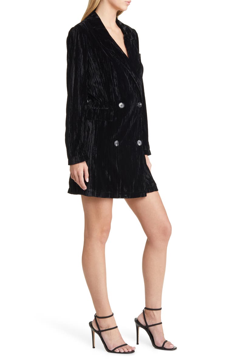 FLORET STUDIOS Long Sleeve Crushed Velvet Blazer Dress, Alternate, color, 