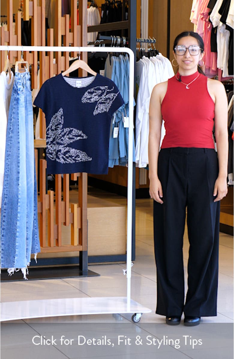 Midnight Garden Short Sleeve Sweater, sales video thumbnail