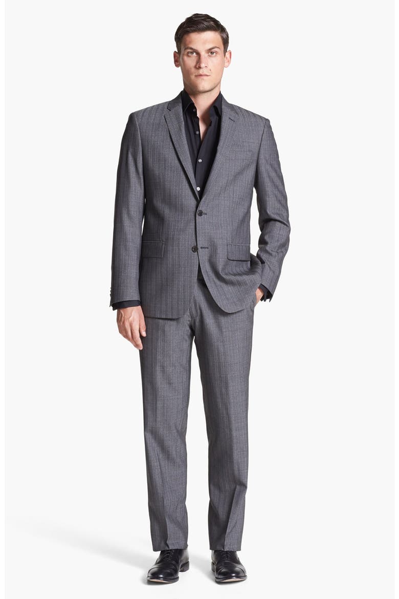 HUGO BOSS 'Malvin' Sharp Fit Dress Shirt, Alternate, color, BLACK