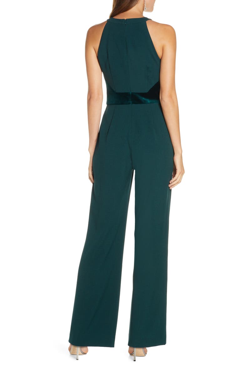 Halter Jumpsuit, Alternate, color, HUNTER