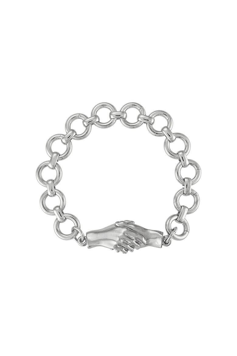 Gentlewoman's Agreement Bracelet, Main, color, Metallic Silver