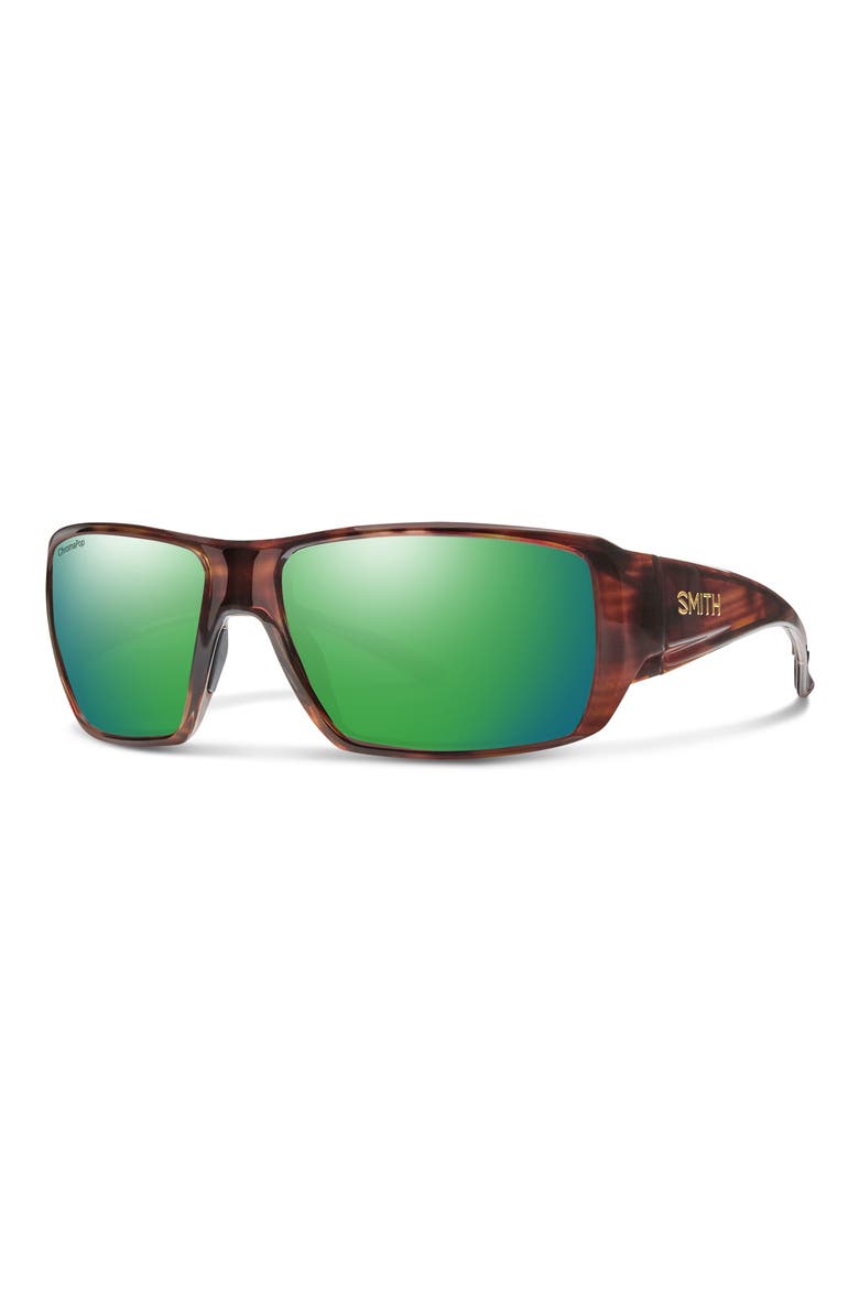 Guides Choice XL 63mm ChromaPop™ Polarized Oversize Square Sunglasses, Alternate, color, TORTOISE / CHROMAPOP GLASS POLARIZED GREEN MIRROR