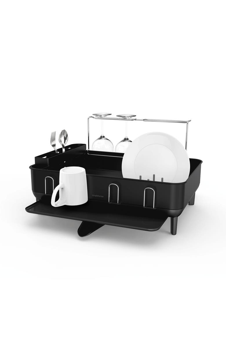 steel frame dishrack, Main, color, MATTE BLACK