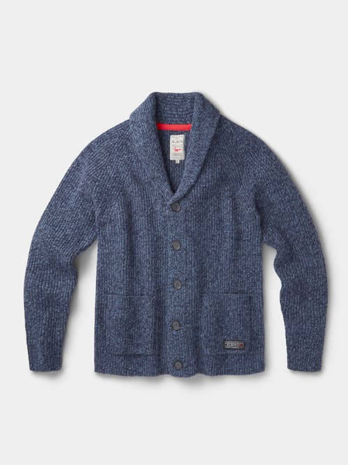 Aubin Studham Shawl Collar Cardigan In Blue