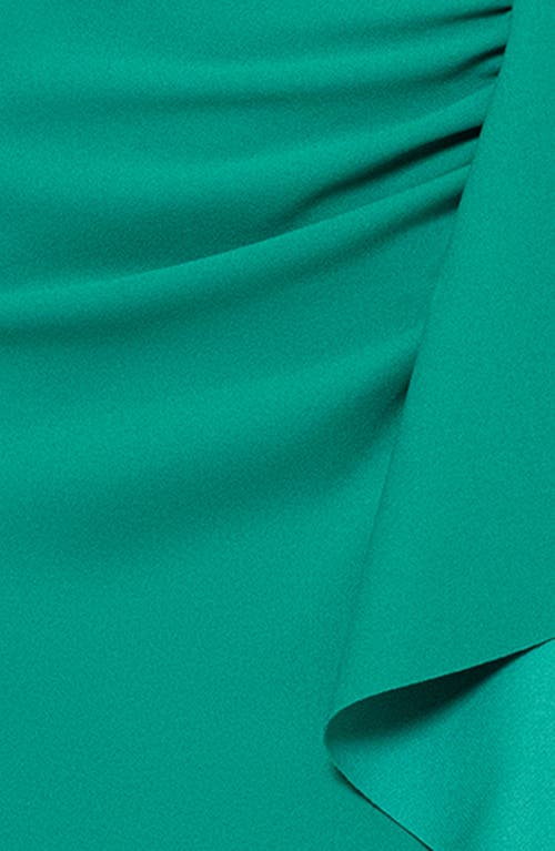 Xscape Evenings Gathered Ruffle Evening Gown In Green