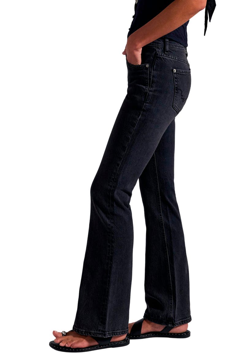 Double Knot High Waist Straight Leg Jeans, Alternate, color, DARK HORIZON