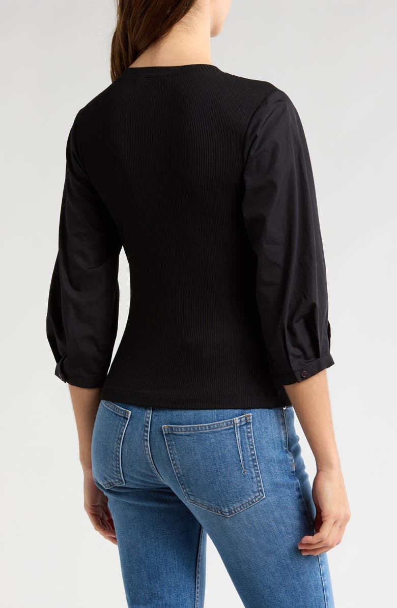 Derek Lam 10 Crosby Arnaldo Mixed Media T-Shirt, Alternate, color, 