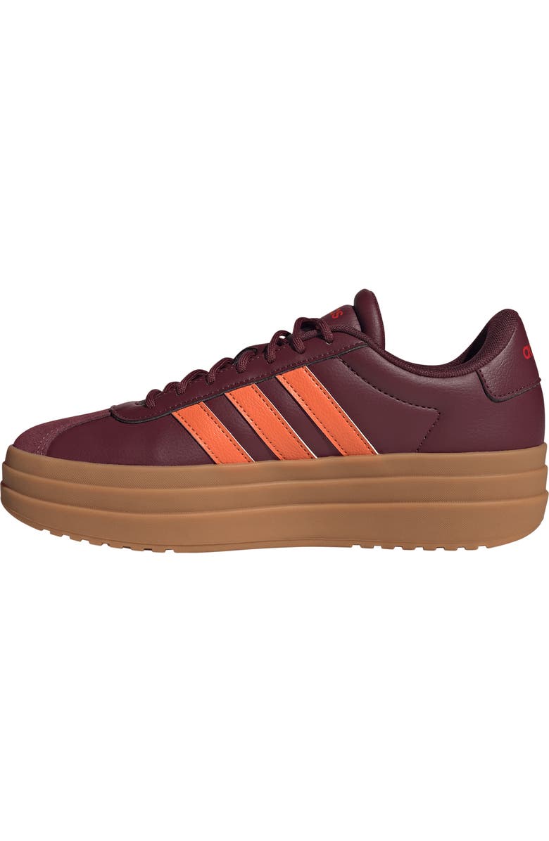 adidas VL Court Bold Sneaker, Alternate, color, Maroon/ Orange/ Ruby