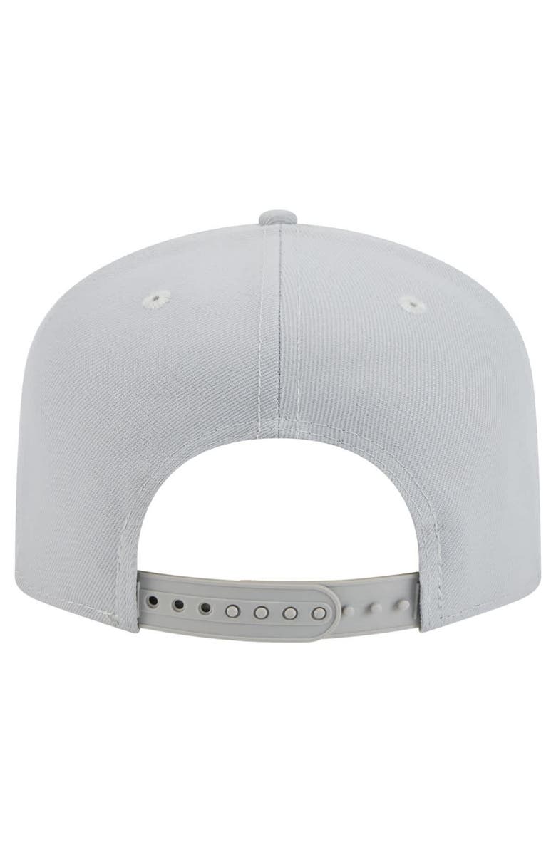 New Era Men's New Era Gray Dallas Mavericks Colorpack A-Frame Pinch Front 9FIFTY Snapback Hat, Alternate, color, Gray