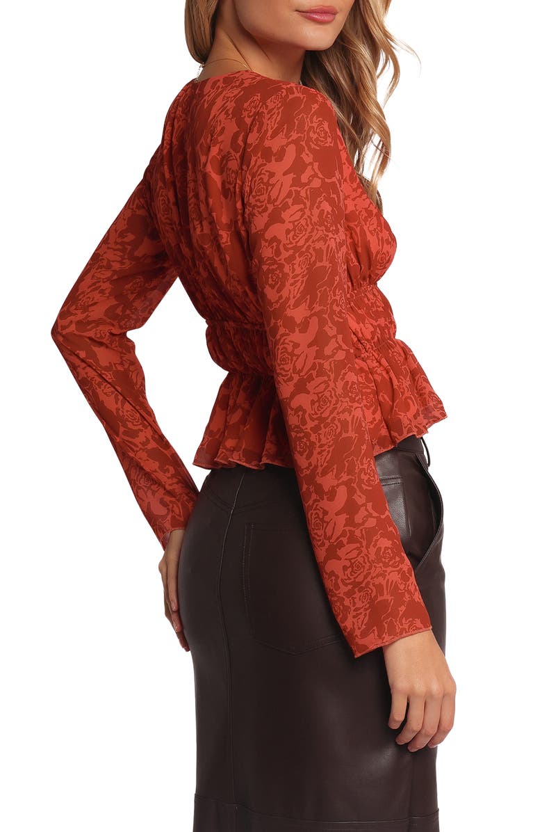 Petal & Pup Monica Floral Long Sleeve Top, Alternate, color, Red Roses