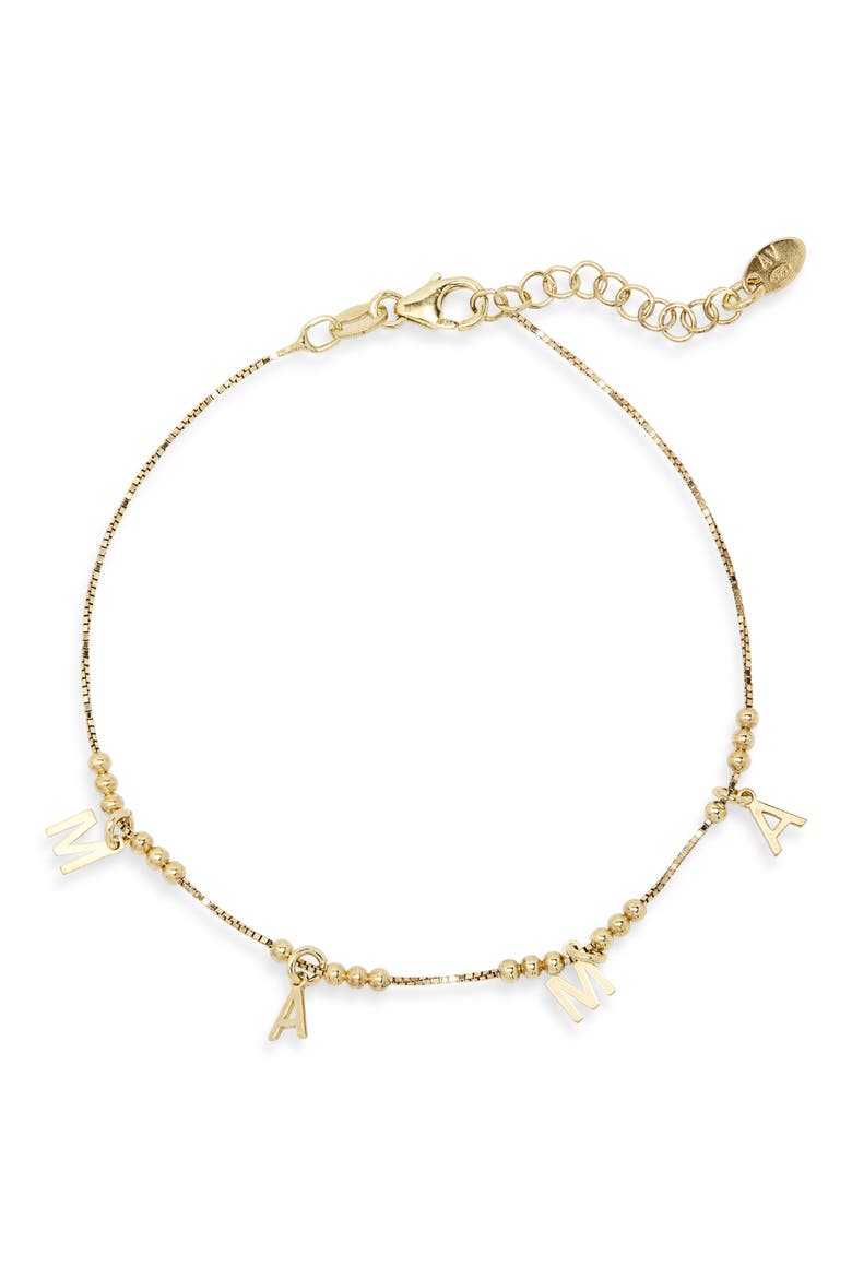 'Mama' Dangle Line Bracelet, Alternate, color, GOLD