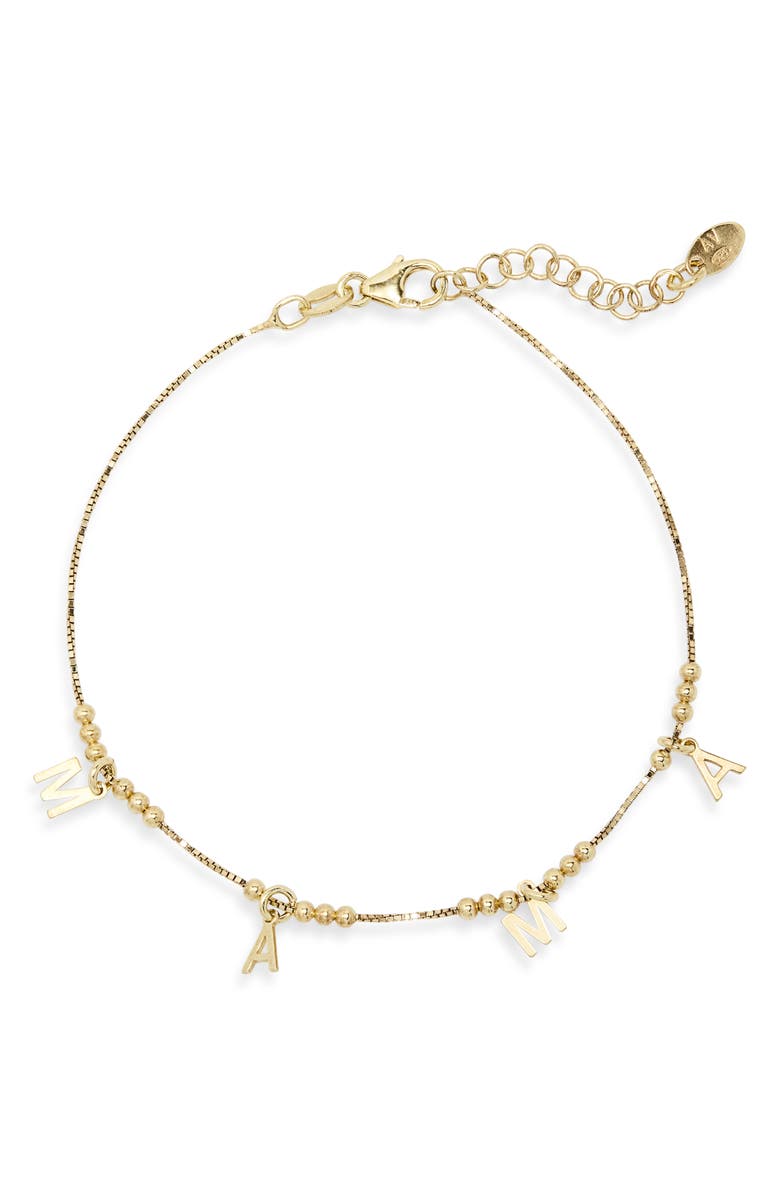 ARGENTO VIVO 'Mama' Dangle Line Bracelet, Alternate, color, Gold