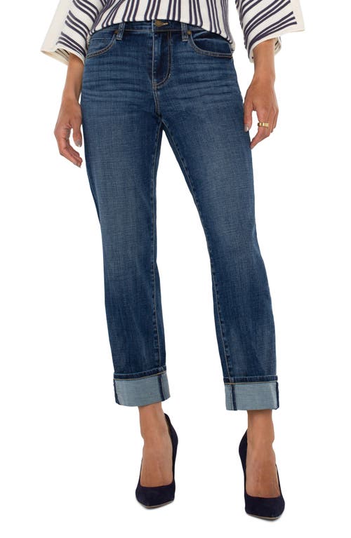 Liverpool Los Angeles Marley High Waist Cuff Girlfriend Jeans in Rushland at Nordstrom, Size 10