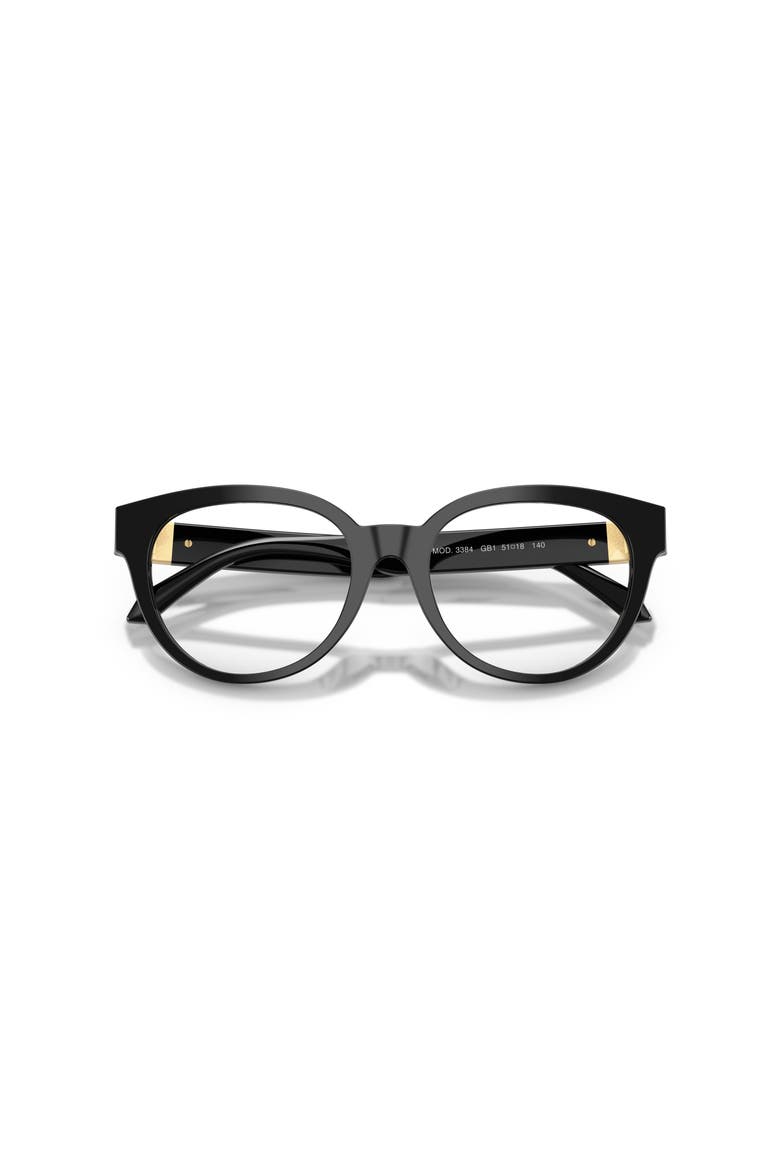 53mm Round optical glasses, Alternate, color, Black