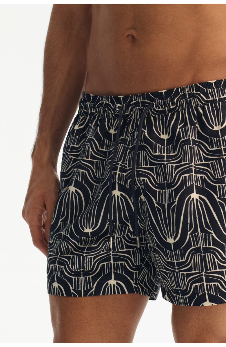 H&M Swim shorts, Alternate, color, Navy Blue/Patterned