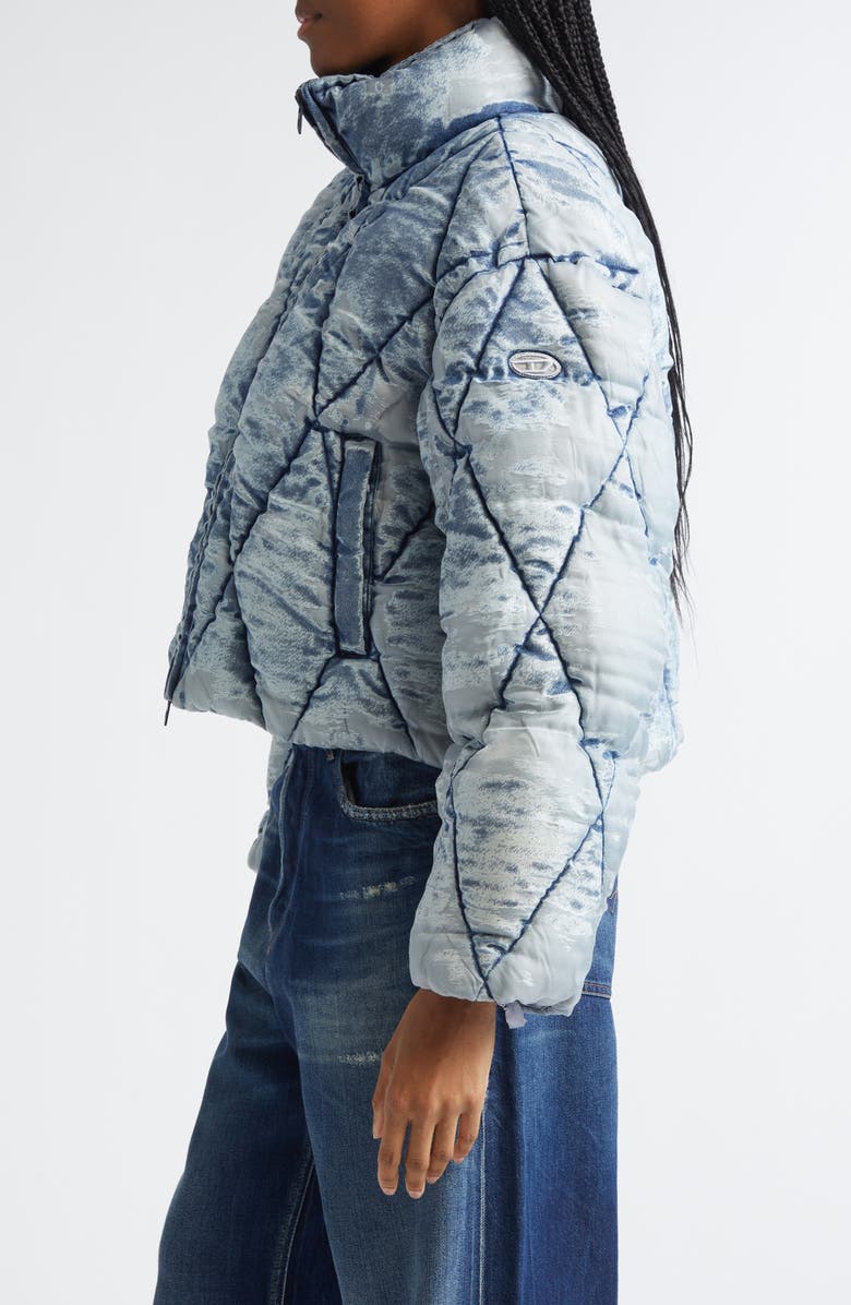 DIESEL<sup>®</sup> W-Histel Quilted Puffer Jacket, Alternate, color, Blue/ Misty Rose