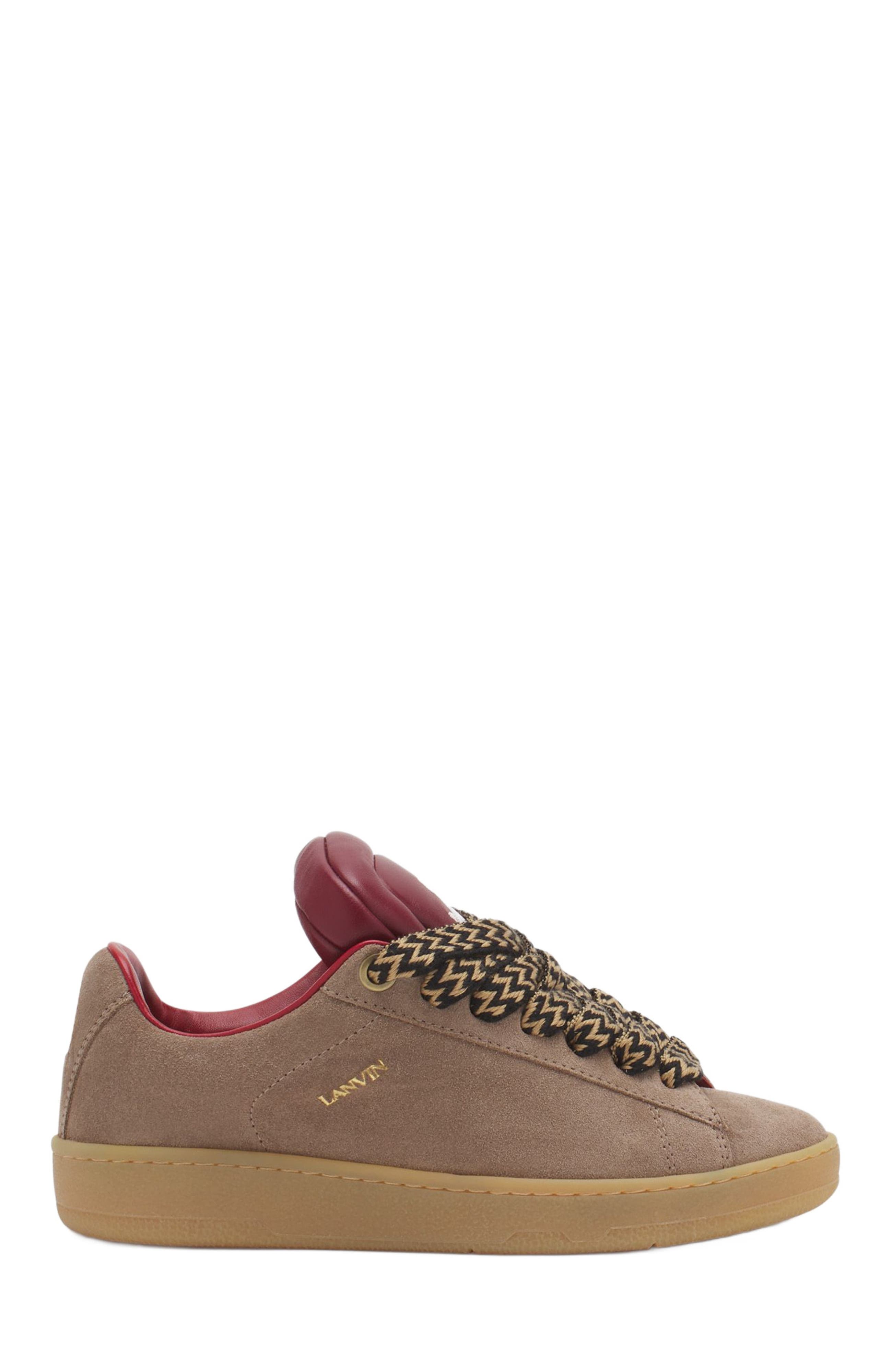 Lanvin x FUTURE HYPER CURB SNEAKERS IN LEATHER AND SUEDE FOR WOMEN, Main, color, 