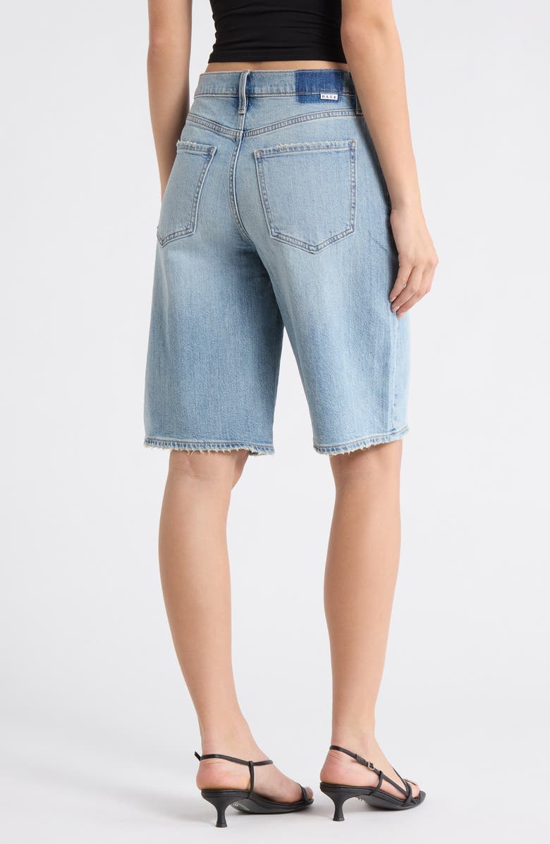 DAZE Cruiser Distressed Denim Bermuda Shorts, Alternate, color, Fools Gold