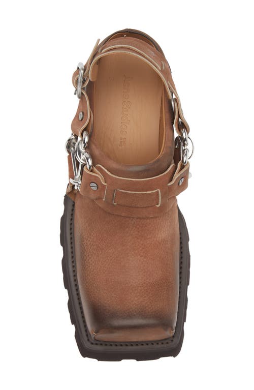 Acne Studios Balius Slingback Shoe In Caramel Brown