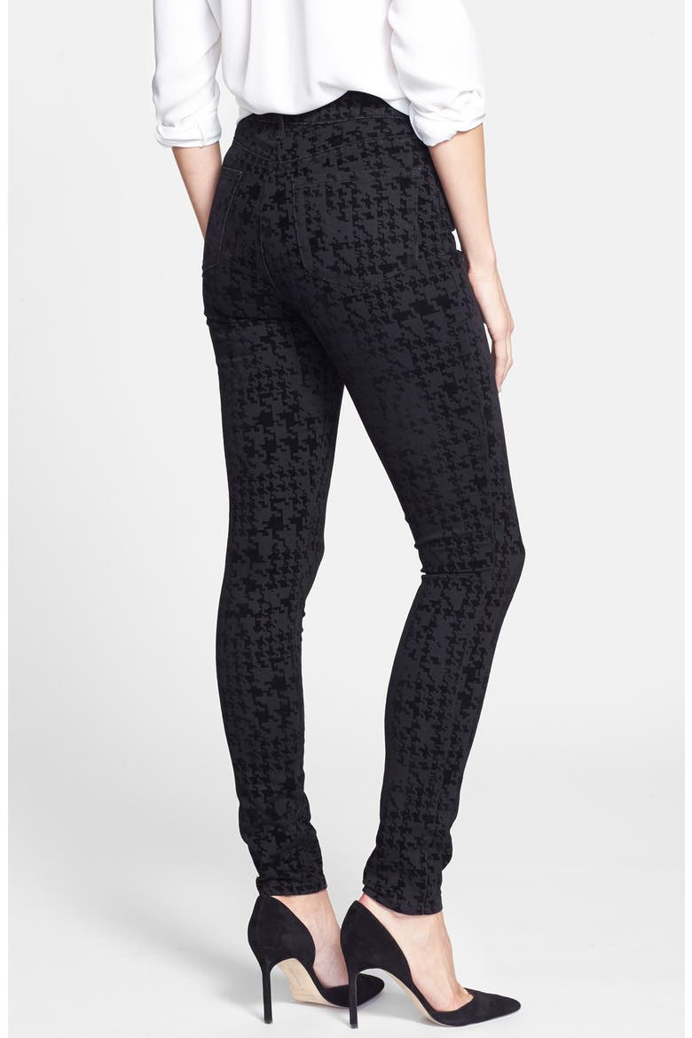 'Ami' Houndstooth Print Stretch Skinny Jeans, Alternate, color, HOUNDSTOOTH/ BLACK