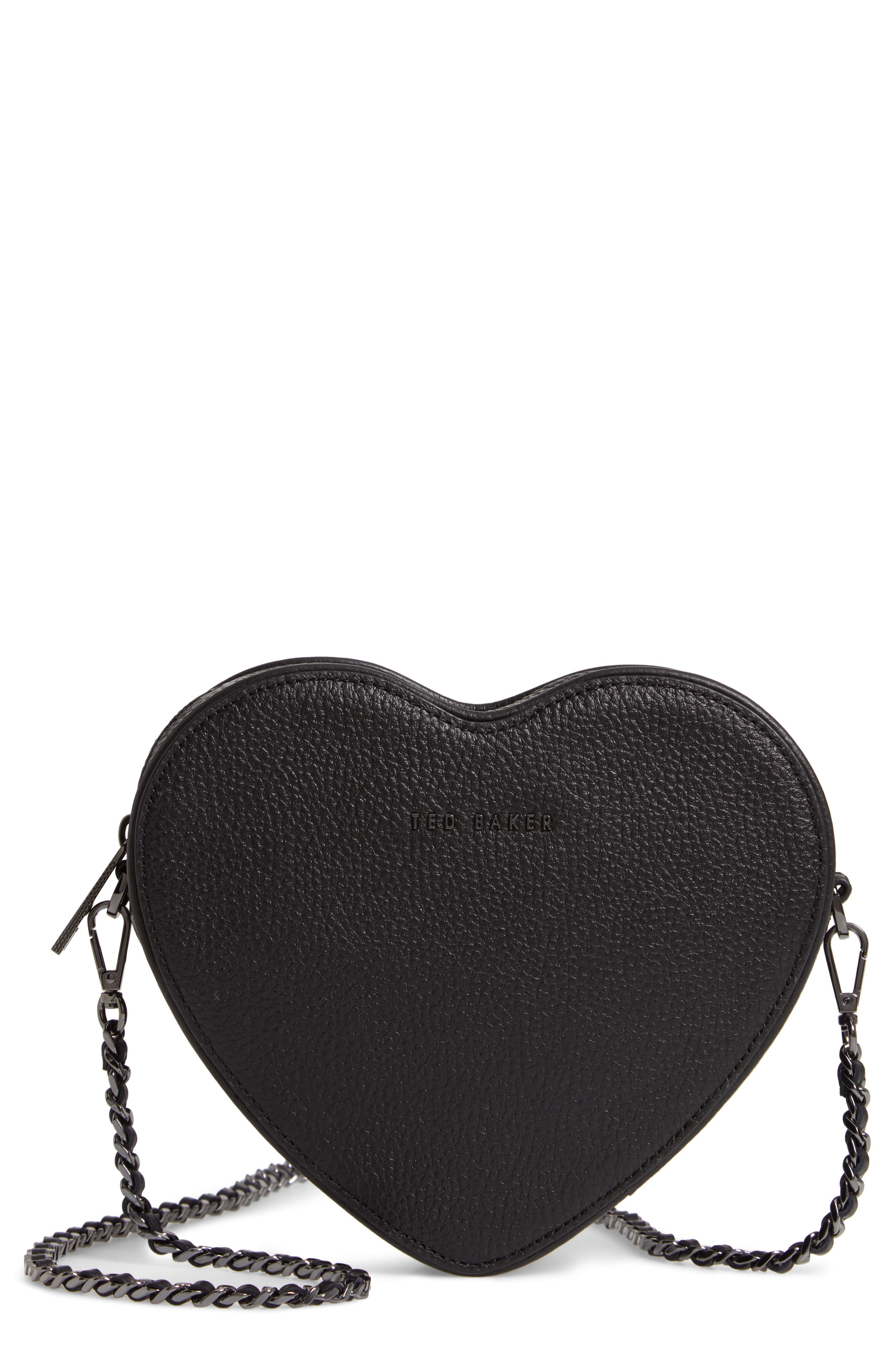 Amellie Leather Crossbody Bag, Main, color, BLACK