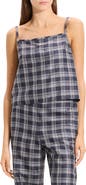 Theory Plaid Silk Camisole