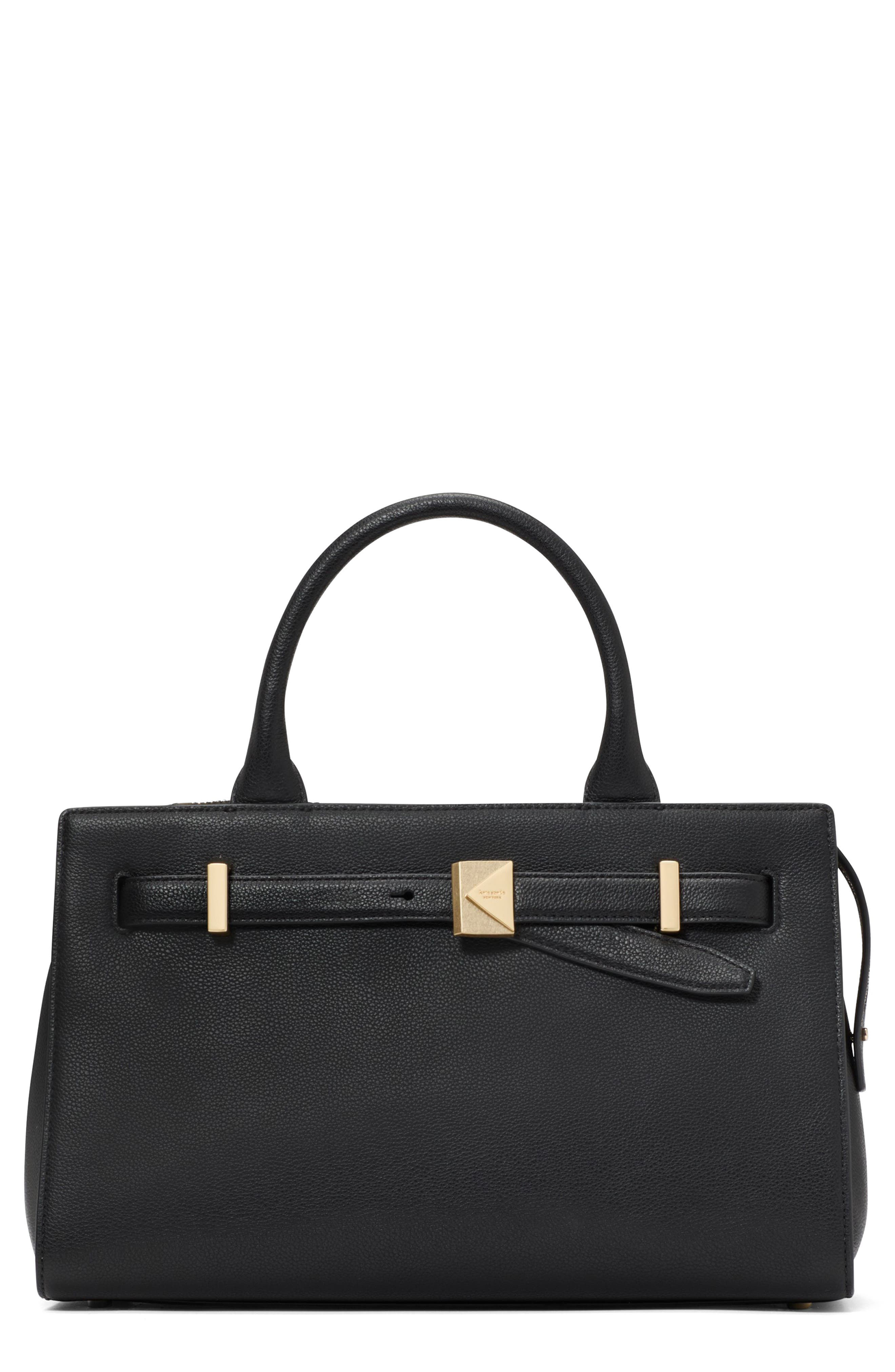 Kate Spade New York medium deco leather satchel, Main, color, 
