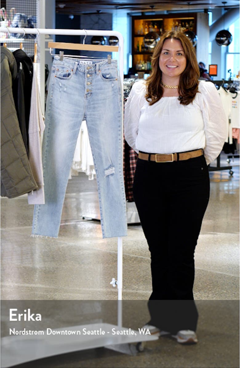 Daily Driver High Waist Button Fly Straight Leg Jeans, sales video thumbnail