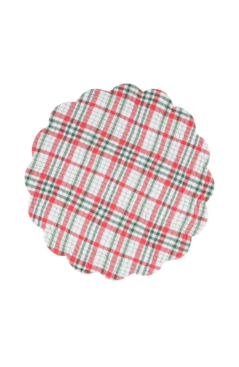 C&F Home Jovie Round Placemats Set of 6, 17", Alternate, color, Green