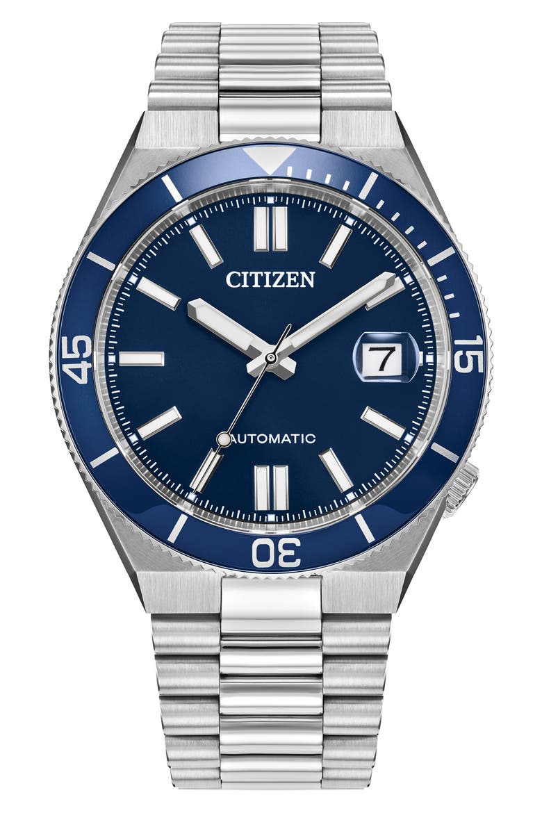 Citizen TSUYOSA Shore Silvertone Automatic Bracelet Watch, 40mm