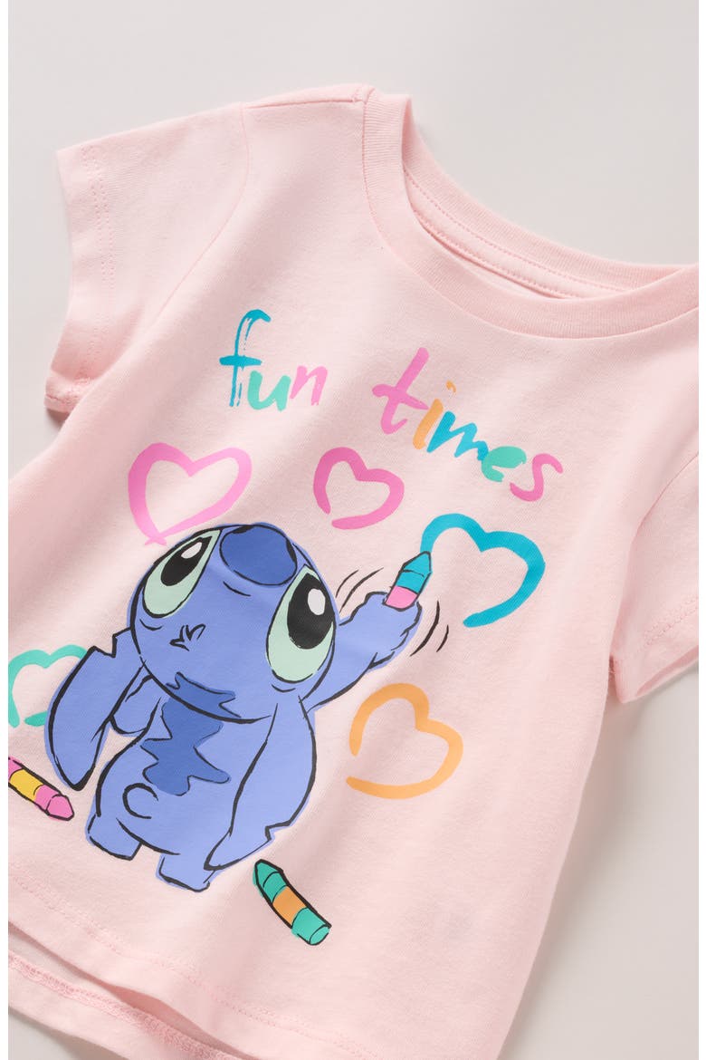 Kids' Cotton Graphic T-Shirt, Alternate, color, PINK BALM STITCH