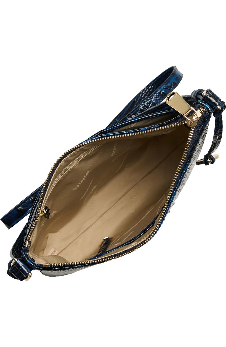 Brahmin Katie Croc Embossed Leather Crossbody Bag, Alternate, color, Anchor