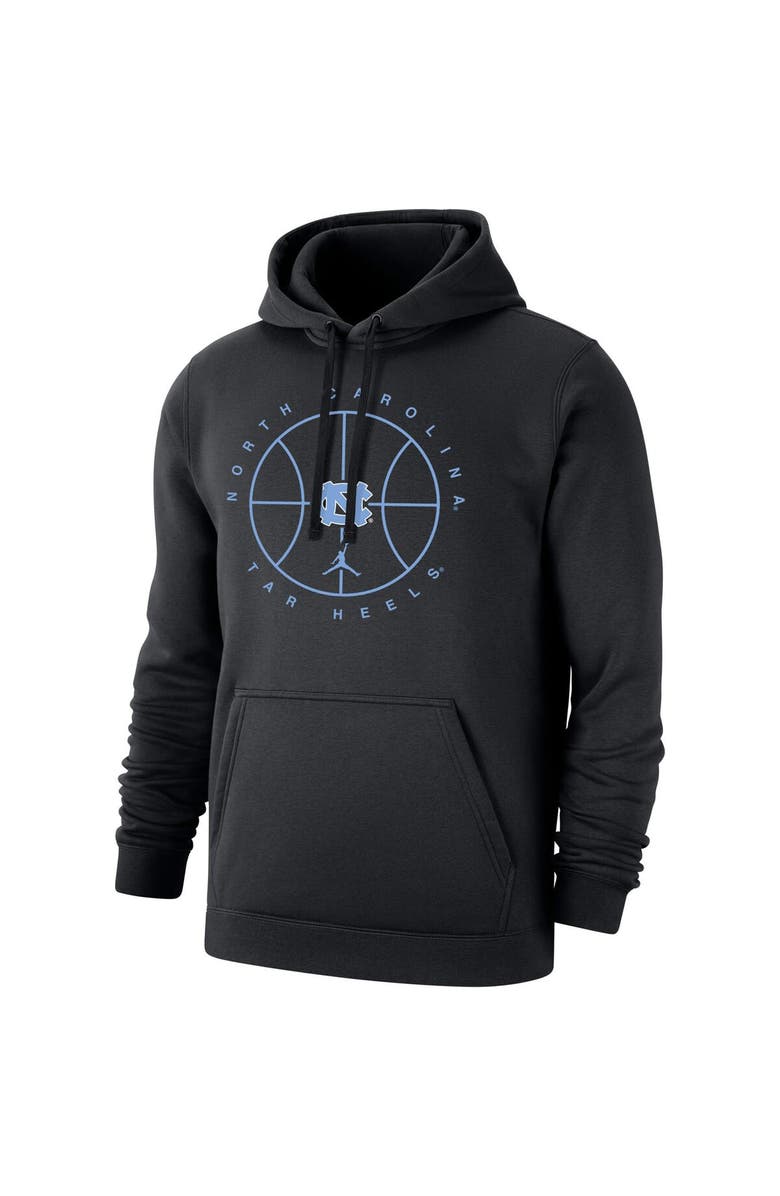 Jordan Brand Men's Jordan Brand Black North Carolina Tar Heels Basketball Icon Club Fleece Pullover Hoodie, Alternate, color, 